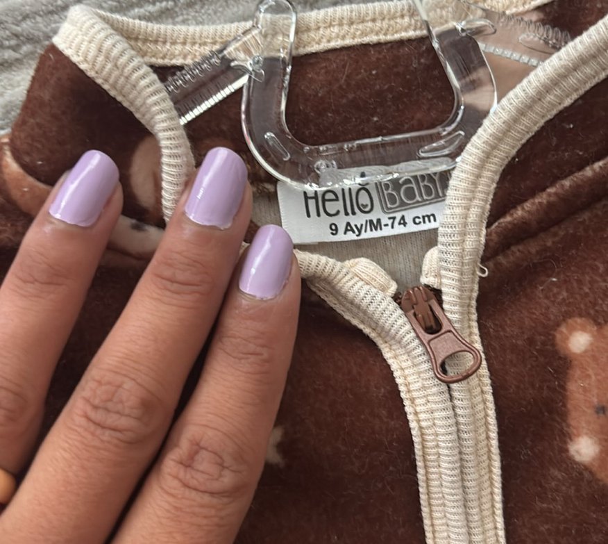 Kahverengi Ayı Baskılı Fermuarlı Erkek Çocuk hırkası - Görsel 3