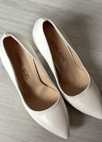 Beyaz Stiletto Topuklu Kadın Ayakkabı - Görsel 2