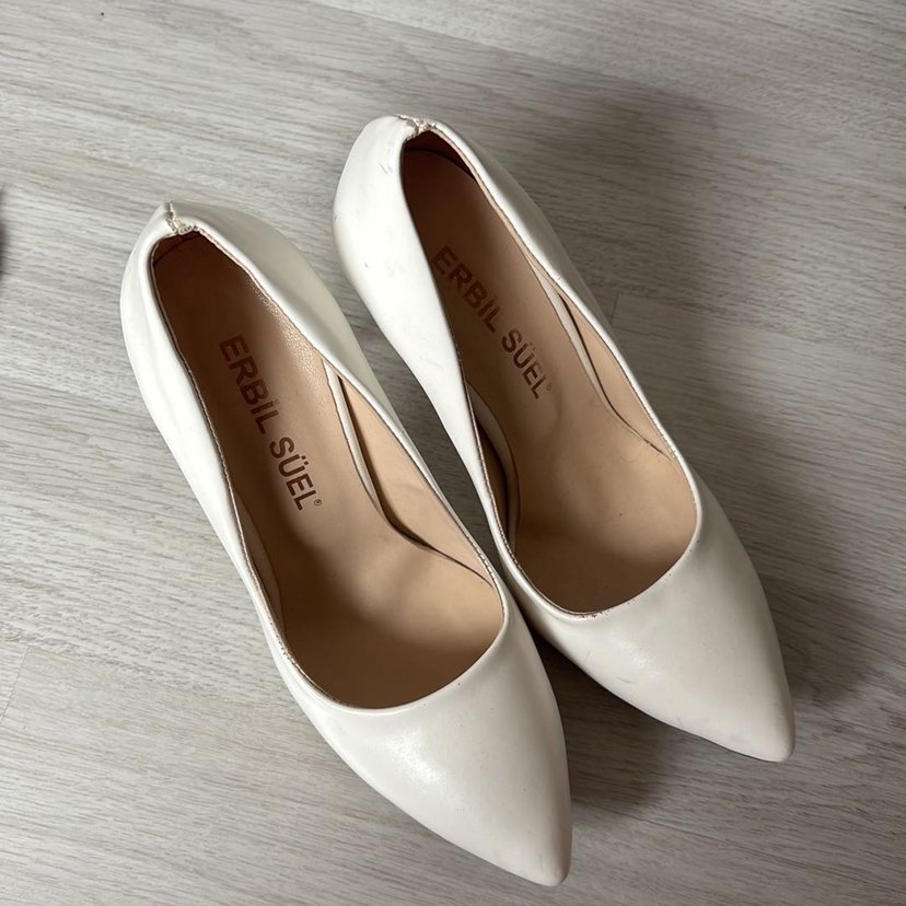 Beyaz Stiletto Topuklu Kadın Ayakkabı - Görsel 2