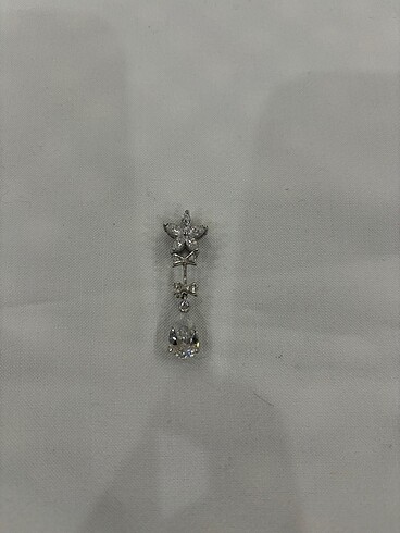 2 adet Gümüş kolye ucu damla model gümüş - Görsel 3