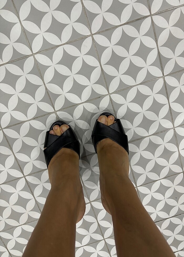 Derimod siyah platform terlik - Görsel 3