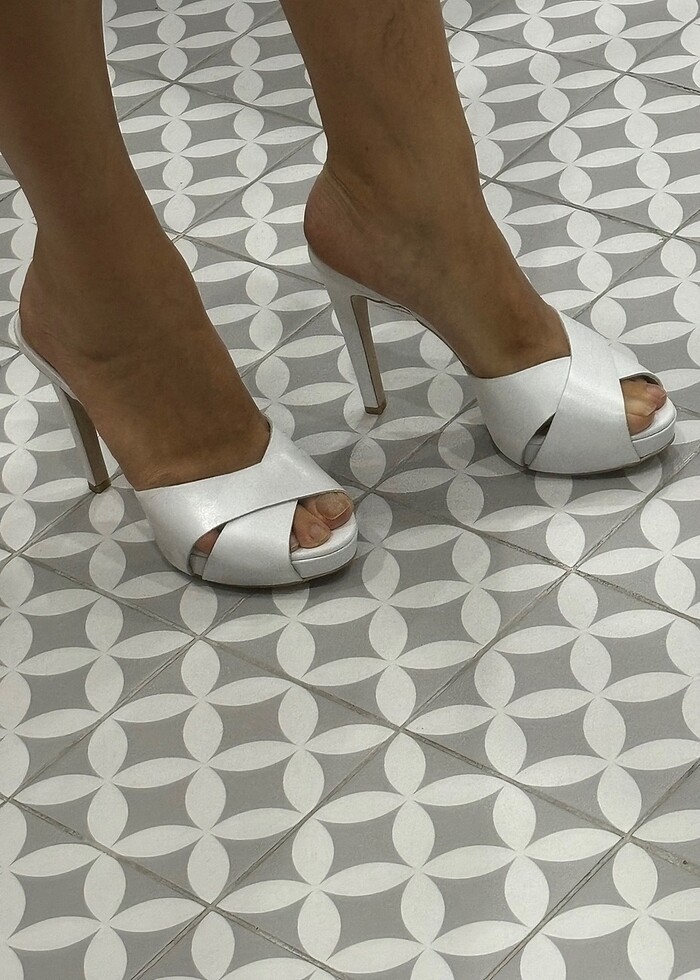 Derimod platform beyaz terlik - Görsel 4