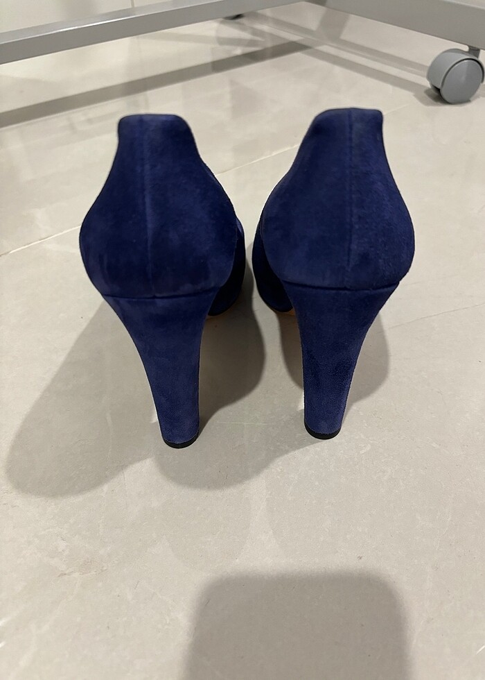 Beymen Club yeni gece mavi süet gizli platform ayakkabı - Görsel 5