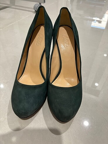 Beymen Club yeni , koyu yeşil, süet  ayakkabı - Görsel 2
