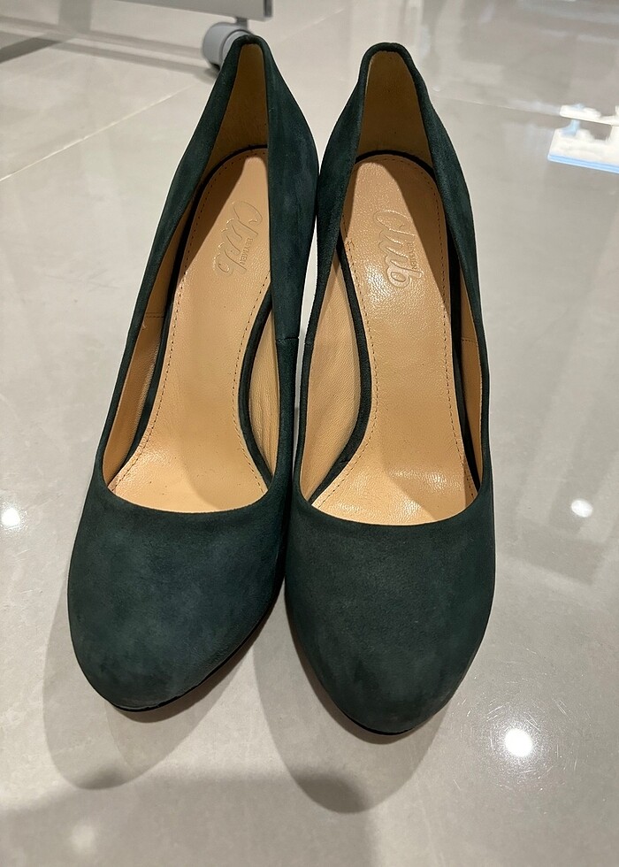 Beymen Club yeni , koyu yeşil, süet  ayakkabı - Görsel 2