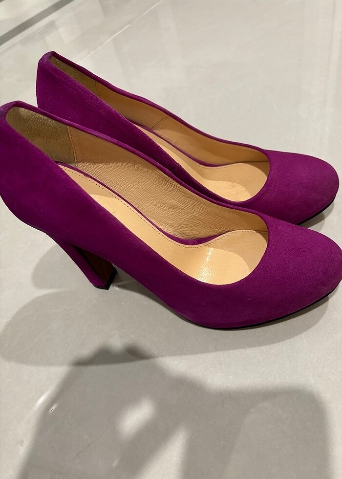 Beymen Club yeni , 39 numara , Fuşya pembe süet ayakkabı - Görsel 5