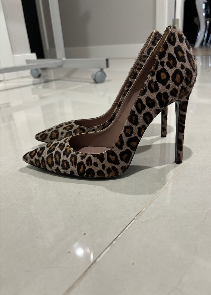 Desa deri,  leopar tüylü kumaş , 39 numara , yeni hiç kullanılma - Görsel 3