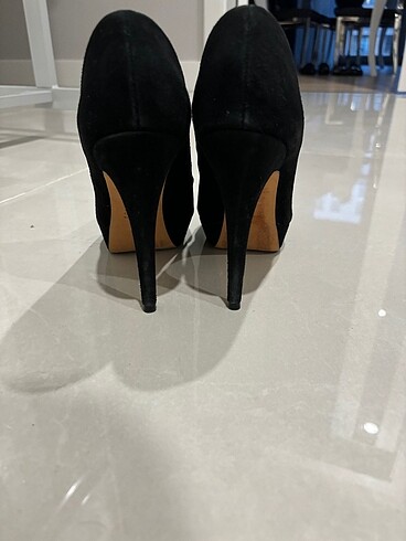 Roman marka , 39 numara ,süet deri , burnu pembe olan siyah gizl - Görsel 6