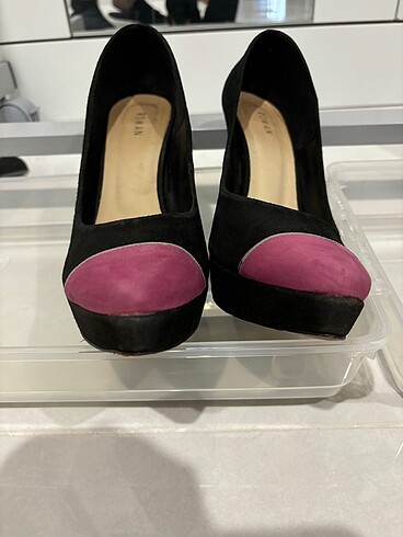 Roman marka , 39 numara ,süet deri , burnu pembe olan siyah gizl - Görsel 7