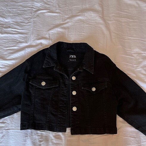 Zara crop siyah kot ceket
