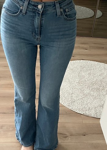 Levis Mavi Yuksek Bel Denim Jean