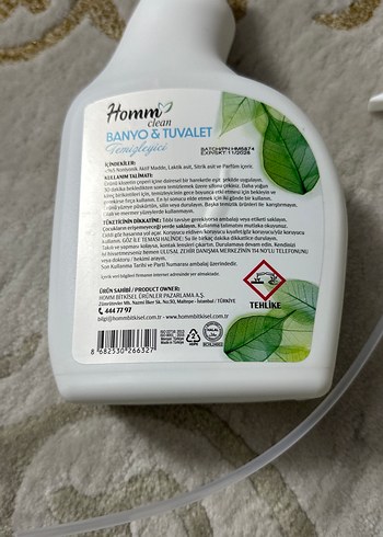 Homm Clean Banyo & Tuvalet Temizleyici 750 ml - Görsel 2