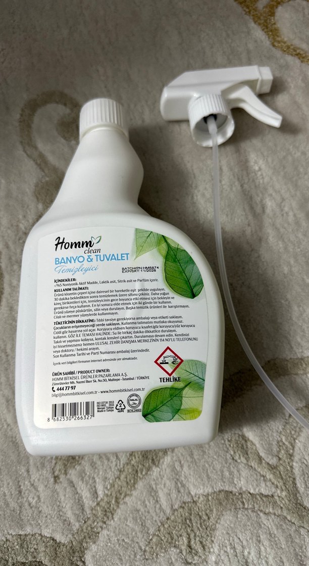 Homm Clean Leke Çıkarıcı Sprey 750 ml - Görsel 2