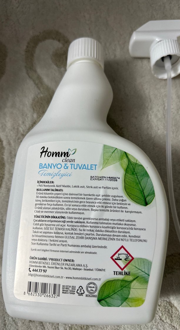 Homm Clean Leke Çıkarıcı Sprey 750 ml - Görsel 3