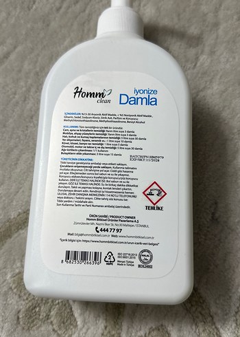 Homm İyonize Temizlik Damlası 500ml - Görsel 2