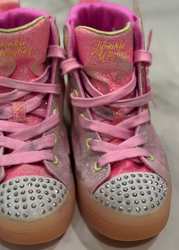 Kız Çocuk Pembe Bağcıklı ve Cırt Cırtlı Spor Ayakkabı - Görsel 3