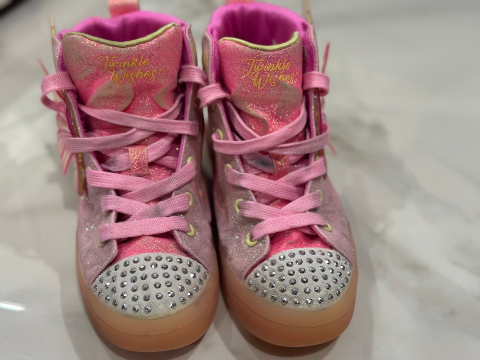 Kız Çocuk Pembe Bağcıklı ve Cırt Cırtlı Spor Ayakkabı - Görsel 3