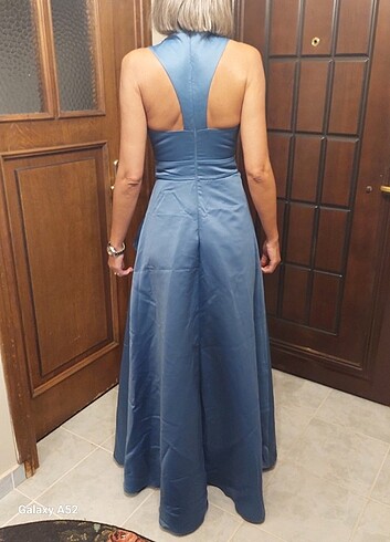 Fırfır detaylı uzun elbise - Görsel 5