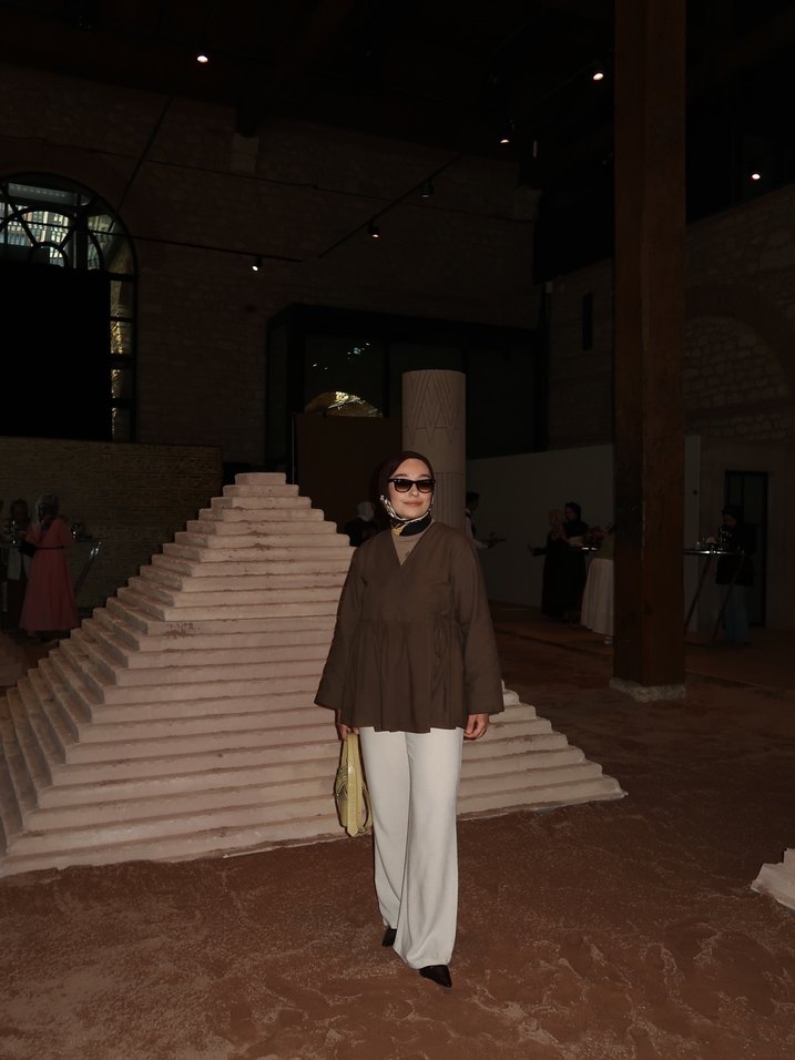 Haki tunik bluz - Görsel 3