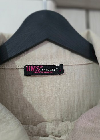 Bej Düğmeli Bohem Uzun Kollu Keten Gömlek - Görsel 5