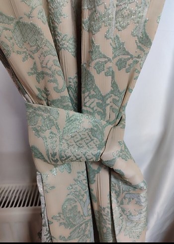 Bej Gri Batik Desenli Perde - Görsel 3