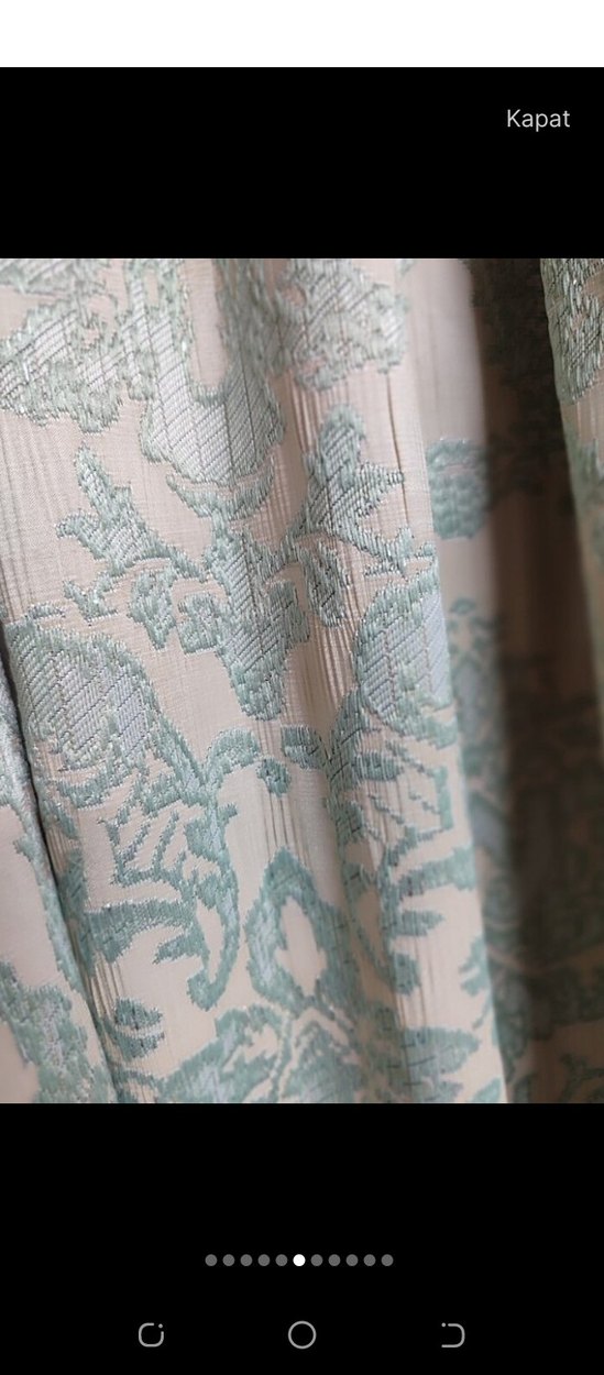 Bej Gri Batik Desenli Perde - Görsel 2