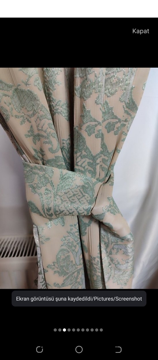 Bej Gri Batik Desenli Perde - Görsel 3