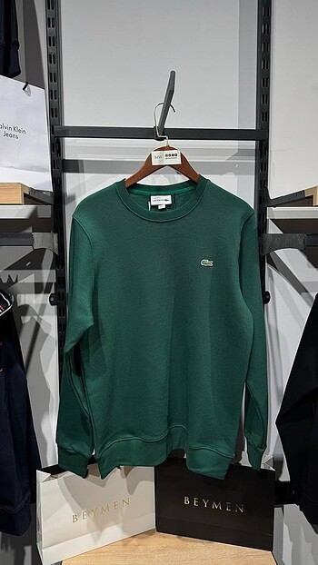 LACOSTE YEŞİL BASİC SWEATSHİRT