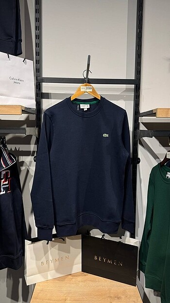 LACOSTE LACİVERT BASİC SWEATSHİRT