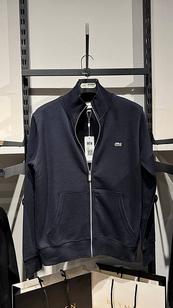 LACOSTE LACİVERT PREMİUM ZİP HIRKA