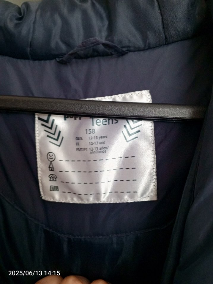 Lacivert Erkek Çocuk Düğmeli Kaban - Görsel 3