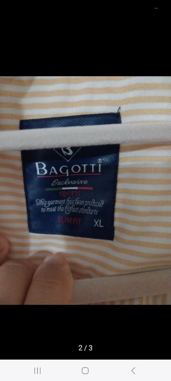 Kısa Kollu sarı beyaz çizgili Keten unisex Gömlek - Görsel 2