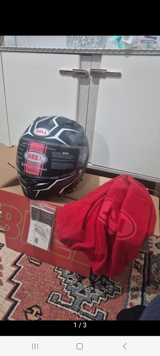 Siyah Baskılı Biker Kask - Bell - Görsel 3
