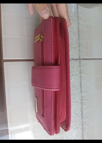 Pembe Deri Fermuarlı Kadın Cüzdanı - Görsel 2