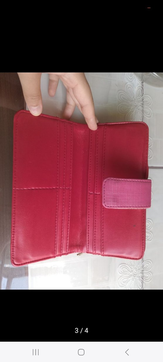 Pembe Deri Fermuarlı Kadın Cüzdanı - Görsel 3