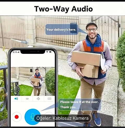 Diğer YIIYRY WiFi Güvenlik Kamerası Gece Görüşlü - Uzaktan İzleme, USB