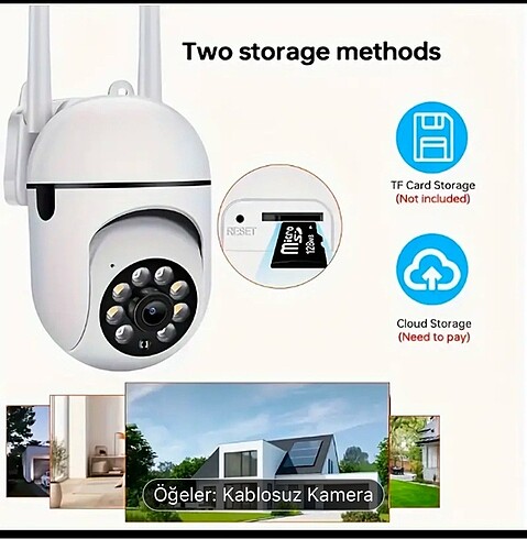  Beden Renk YIIYRY WiFi Güvenlik Kamerası Gece Görüşlü - Uzaktan İzleme, USB