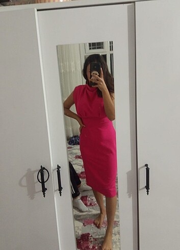 m Beden Trendyol pembe abiye elbise