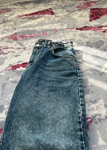 Trendyol & Milla Düğmeli Bağlamalı Desenli Kadın Denim Pantolon
