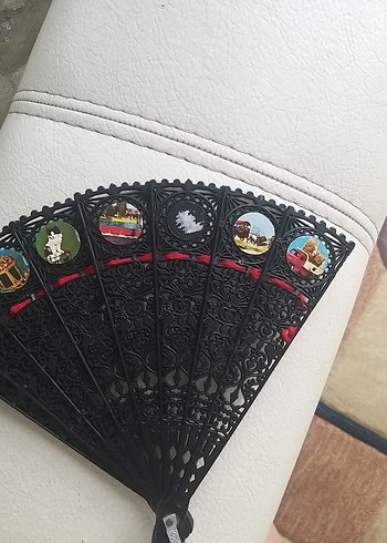 Beden Siyah Vintage Dekoratif Yelpaze