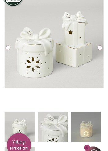 Fiyonk Detaylı Beyaz Seramik Mumluk - Görsel 5