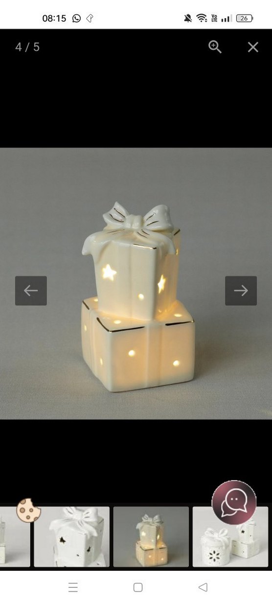 Yıldız Desenli Beyaz Seramik Mumluk - Görsel 2