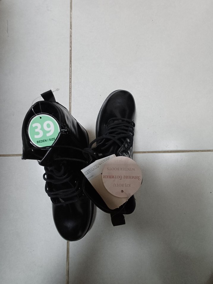 Siyah Gotik Kadın Stiletto Topuklu Botlar - Görsel 3