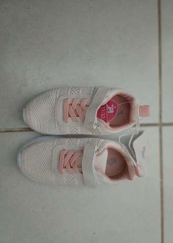 Beyaz Kız Çocuk Sneaker Ayakkabı Velcro - Görsel 2