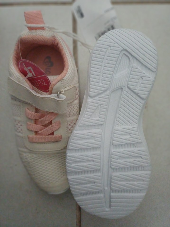 Beyaz Kız Çocuk Sneaker Ayakkabı Velcro - Görsel 4