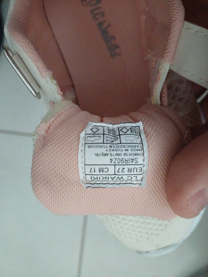 Beyaz Kız Çocuk Sneaker Ayakkabı Velcro - Görsel 5