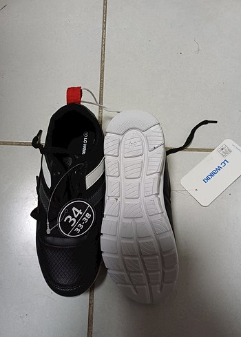 Erkek Çocuk Siyah Spor Ayakkabı Velcro - Görsel 3