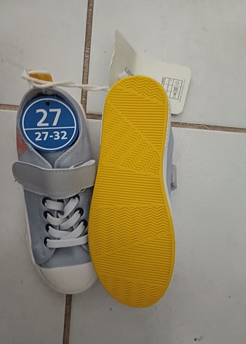 Gri Erkek Çocuk Spor Ayakkabısı Velcro - Görsel 3