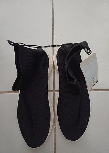 Kadın Siyah Dolgu Topuklu Spor Ayakkabı - Görsel 4