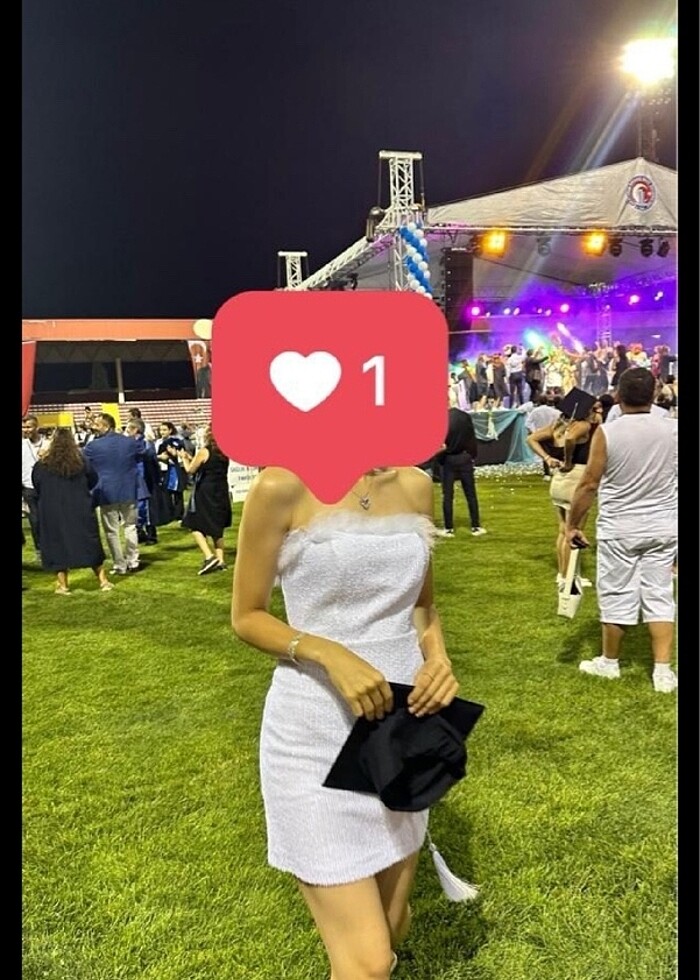 pul payet ve otriş detaylı mezuniyet-bride elbisesi - Görsel 2